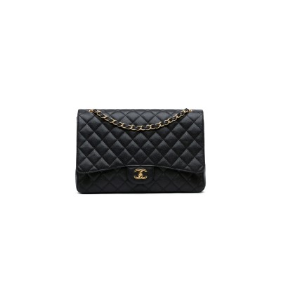 CHANEL MASTER JUMBO CLASSIC CAVIAR EXTRA LARGE DOUBLE FLAP SHOULDER BAG 330497 (33*23*10cm) 